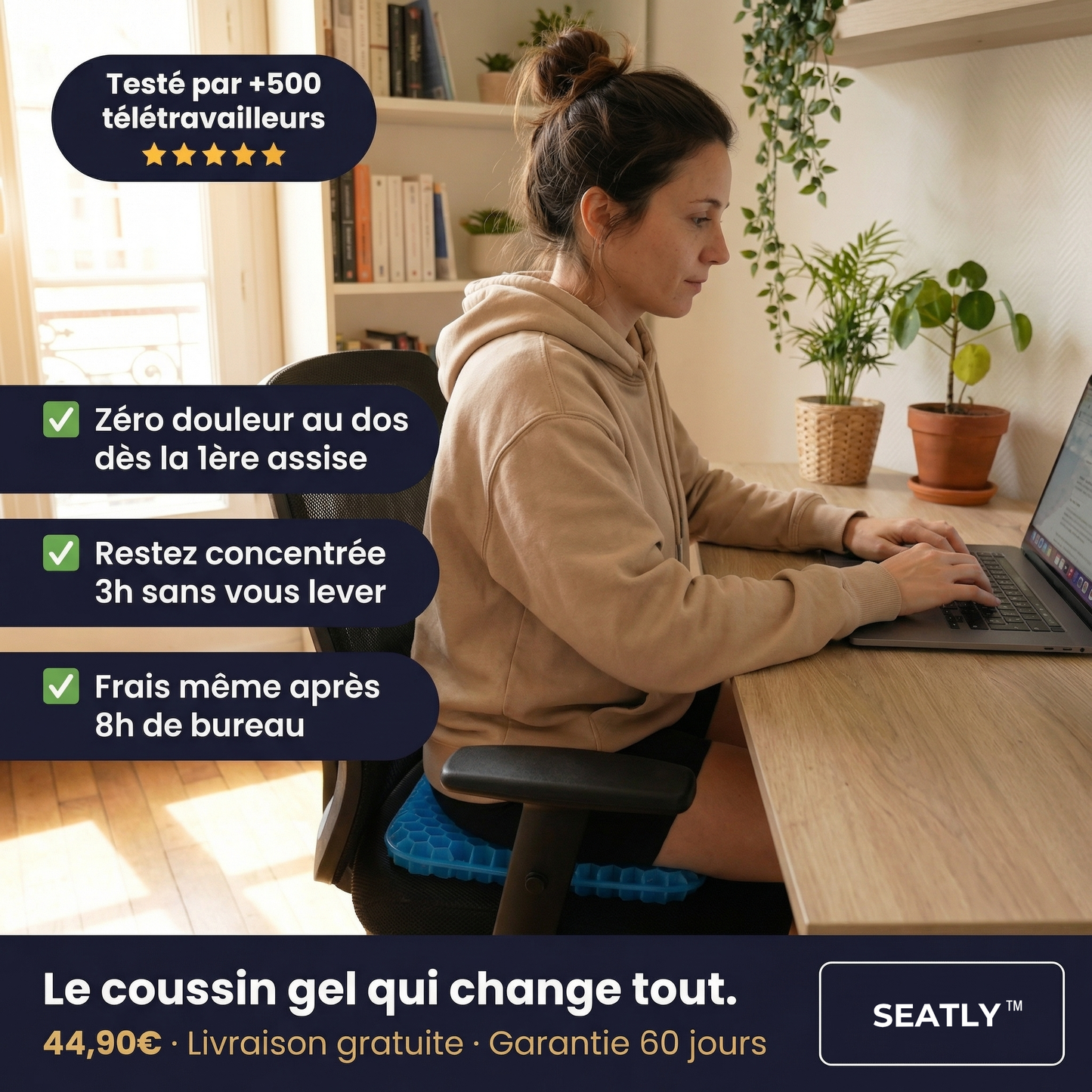Coussin Gel Anti-Douleur Seatly™