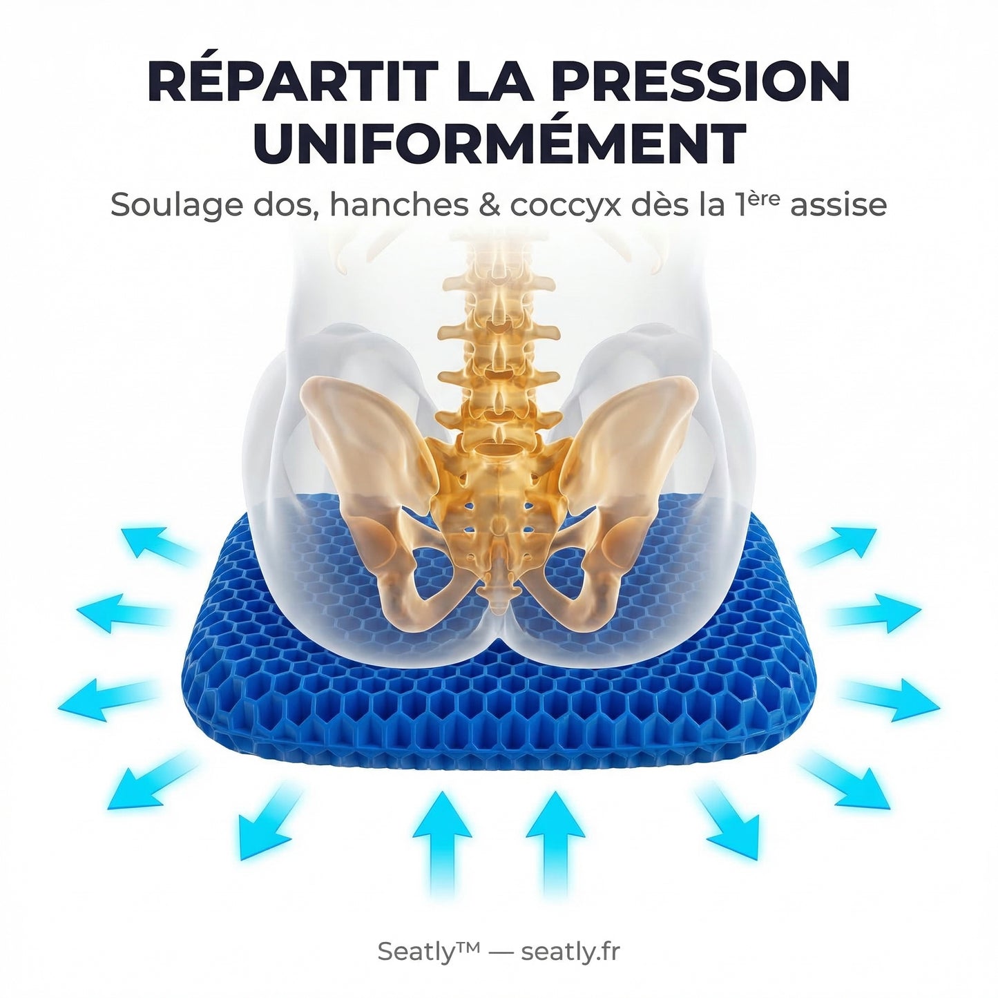 Coussin Gel Anti-Douleur Seatly™