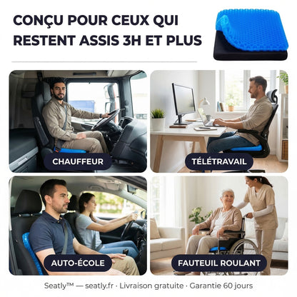 Coussin Gel Anti-Douleur Seatly™