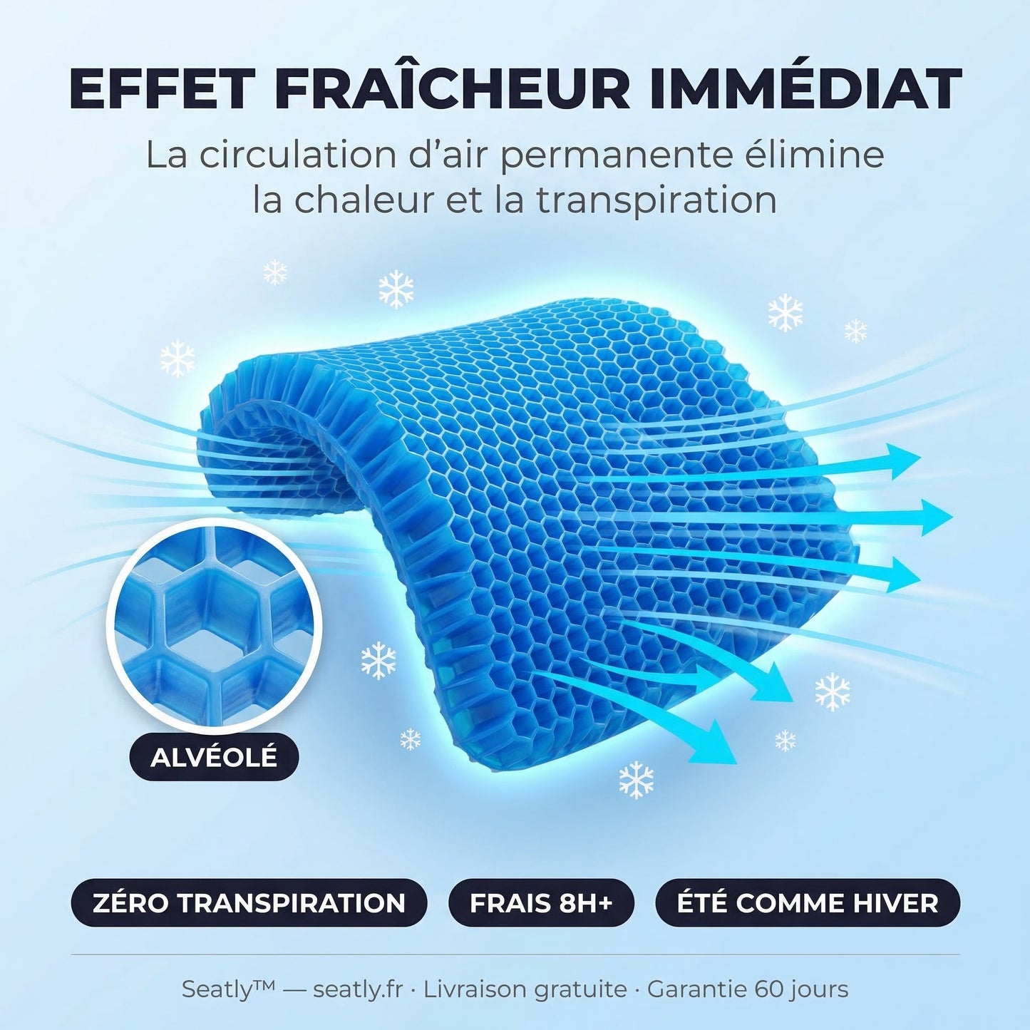 Coussin Gel Anti-Douleur Seatly™