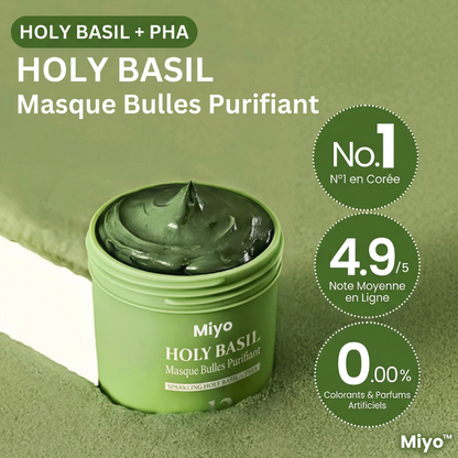 Miyo - Masque à bulles profond au basilic sacré